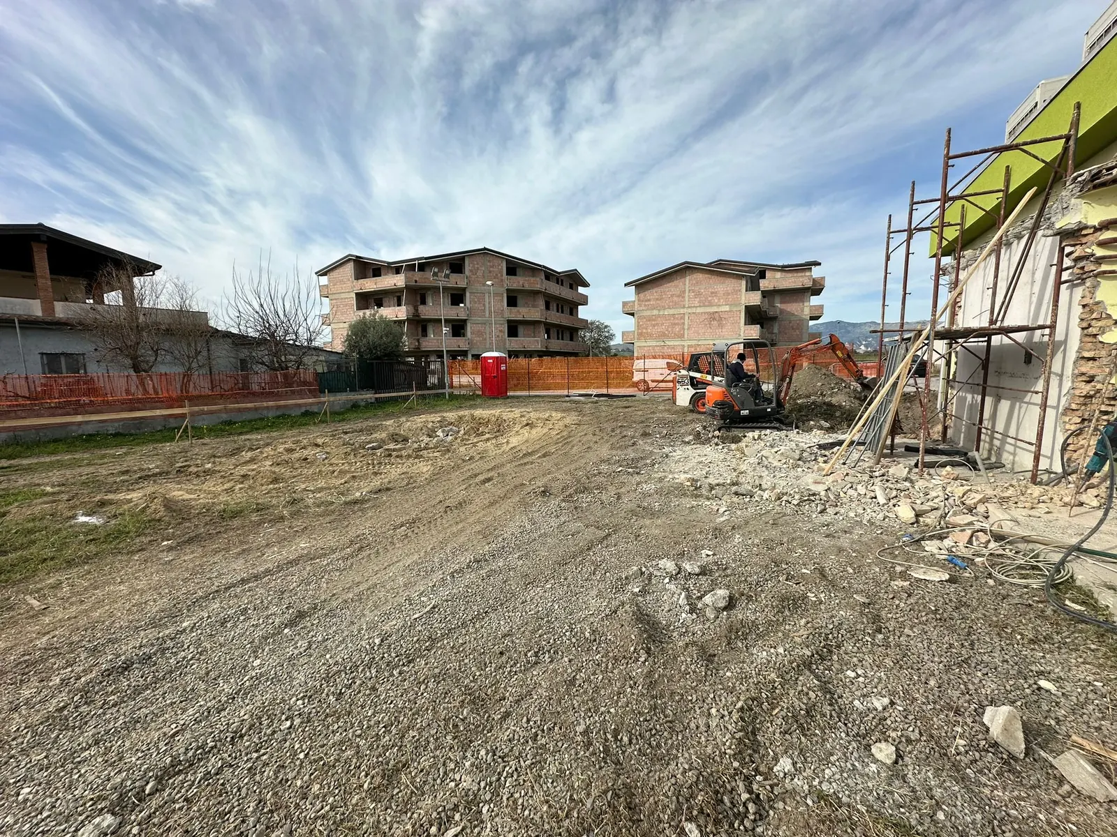 Preparazione dell’area di cantiere