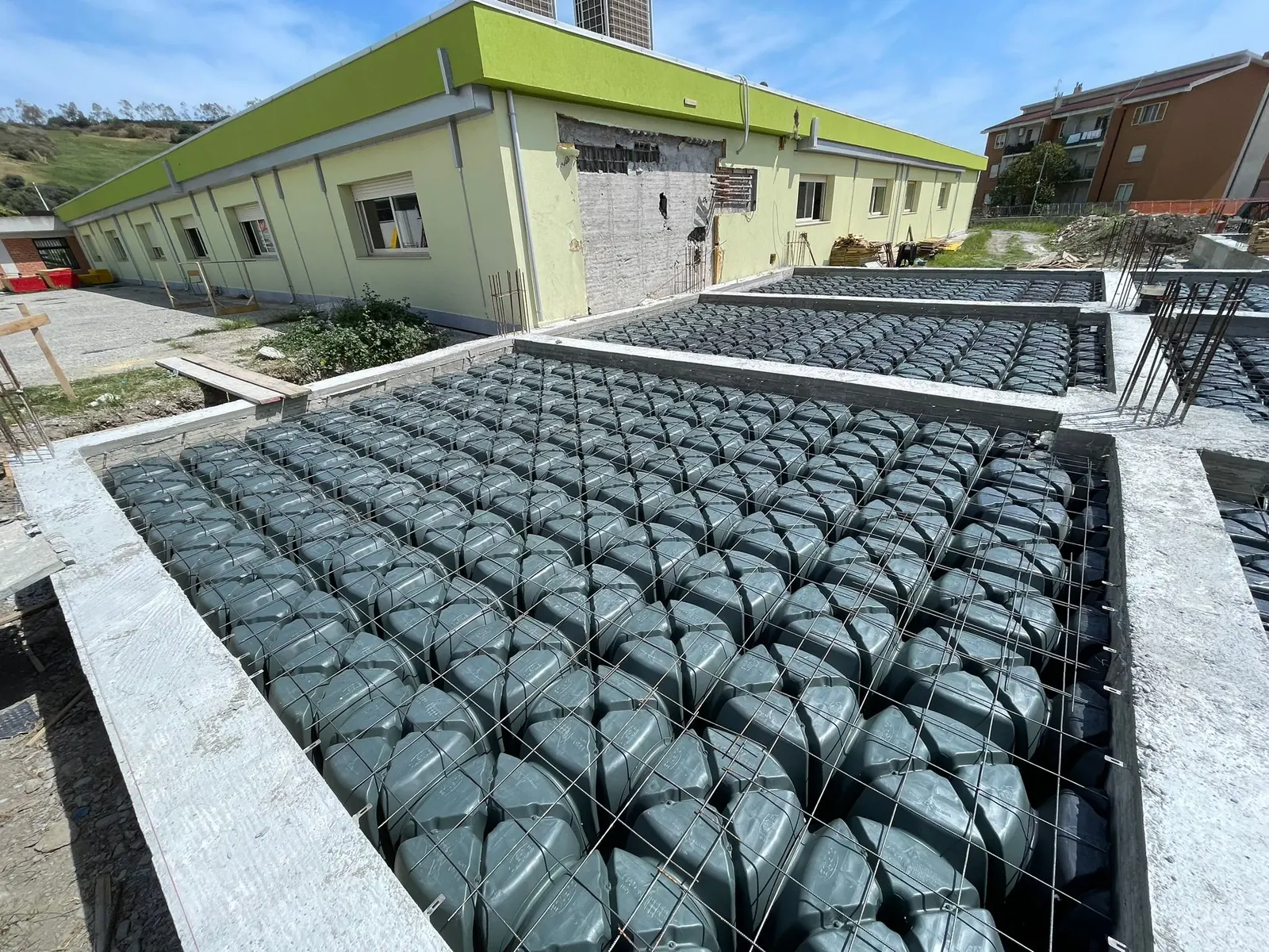 Realizzazione del vespaio del nuovo edificio