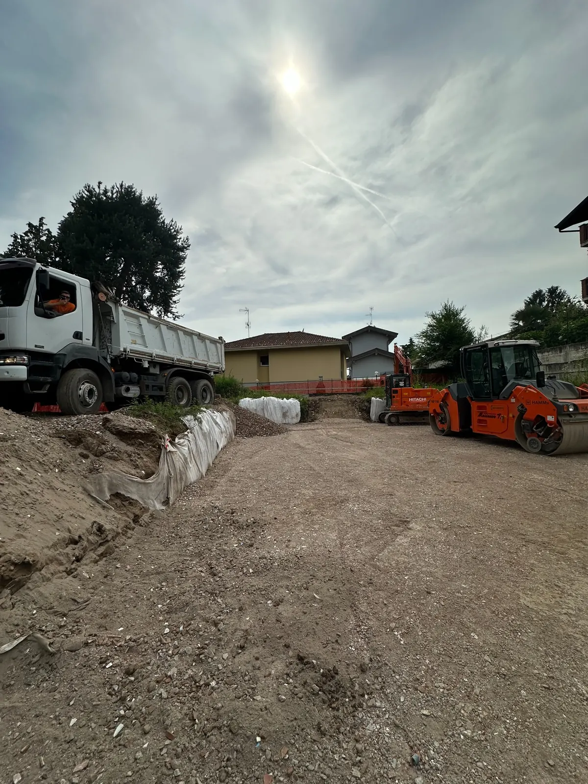 Preparazione del sottofondo nell’area di costruzione