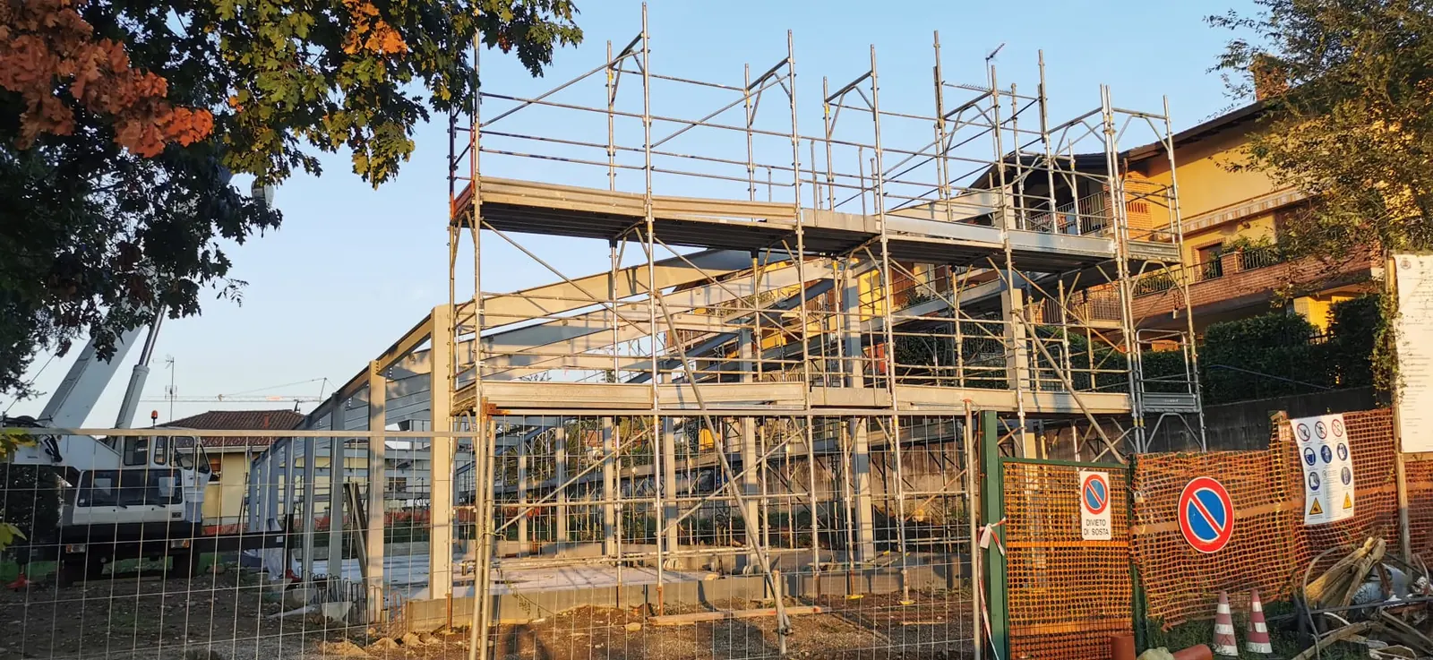 Struttura dell’edificio durante le lavorazioni di cantiere