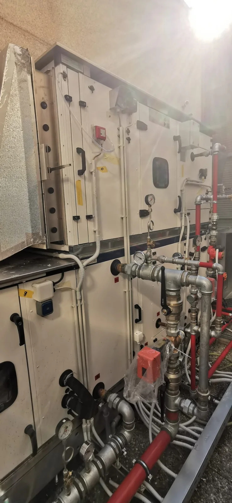 Unità di trattamento aria e circuiti del locale tecnico